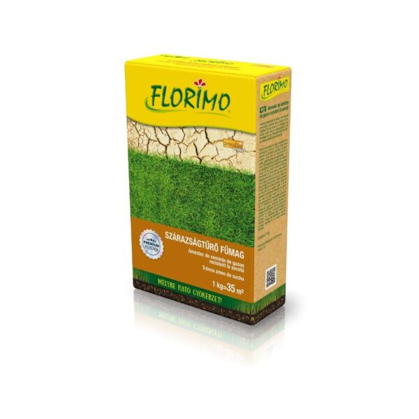 Szárazságtűrő fűmagkeverék, Florimo, 1 kg, strapabíró és regenerálódó gyephez