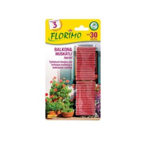Florimo táprúd muskátlihoz és balkonnövényekhez, 30 db, 12 hétig tartó hatással