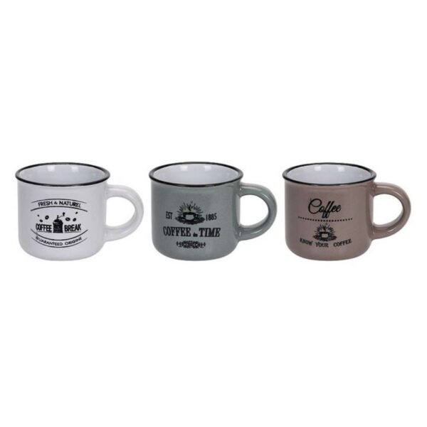 Kerámia kávés bögre szett, 3 db, eltérő mintákkal – Excellent Houseware