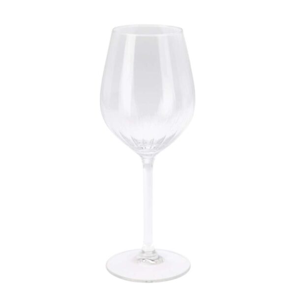 Üveg borospohár szett, 380ml, Mirage kollekció, finom bordázással