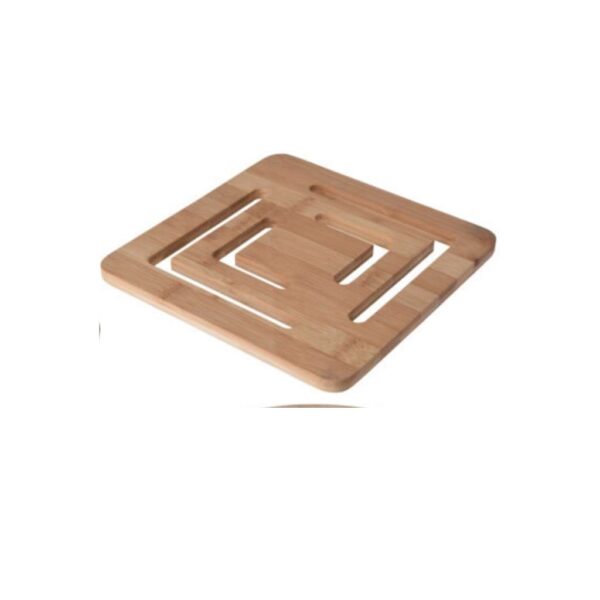 Bambusz edényalátét, 20×20 cm, kerek és négyzet forma, Excellent Houseware