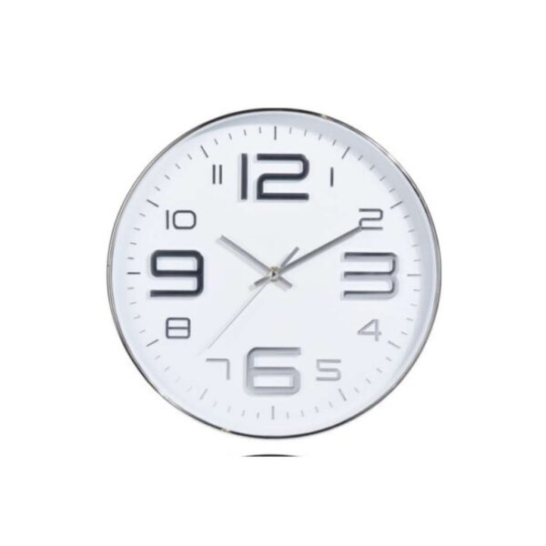 Falióra üveg, modern design, 30 cm, szürke, fehér, fekete
