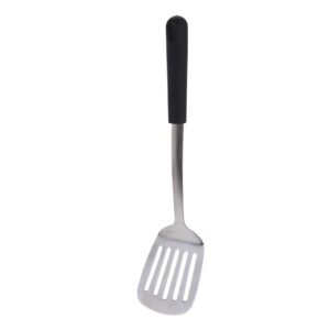 Rozsdamentes acél fordítólapát fekete műanyag nyéllel – 35 cm, Excellent Houseware