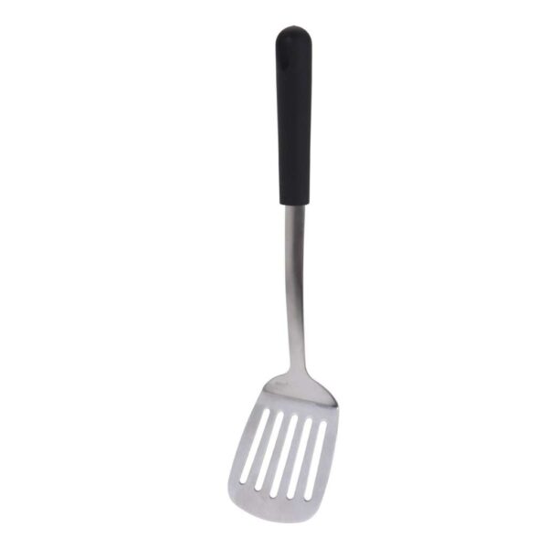 Rozsdamentes acél fordítólapát fekete műanyag nyéllel – 35 cm, Excellent Houseware