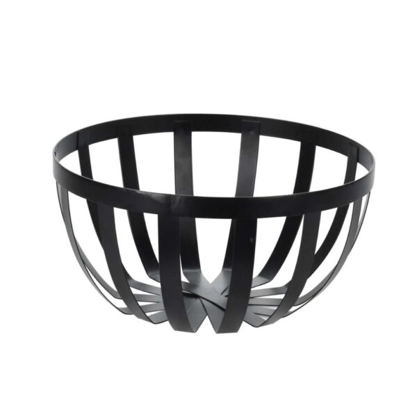 Gyümölcskosár fekete fém modern design 25×12 cm Excellent Houseware