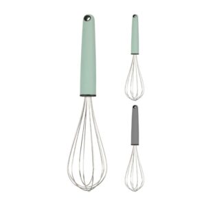 Habverő rozsdamentes acél fejjel, pasztell zöld és szürke nyéllel – Excellent Houseware