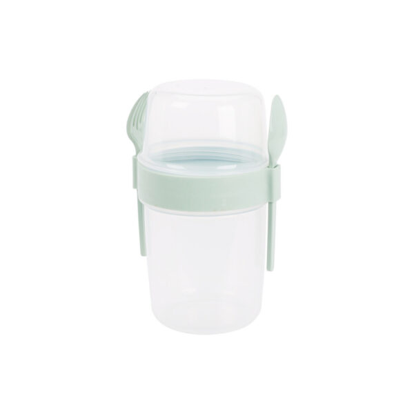 Joghurtos pohár evőeszközzel, 1100 ml, több színű – BPA-mentes, utazáshoz is ideális
