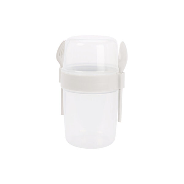 Joghurtos pohár evőeszközzel, 1100 ml, több színű – BPA-mentes, utazáshoz is ideális