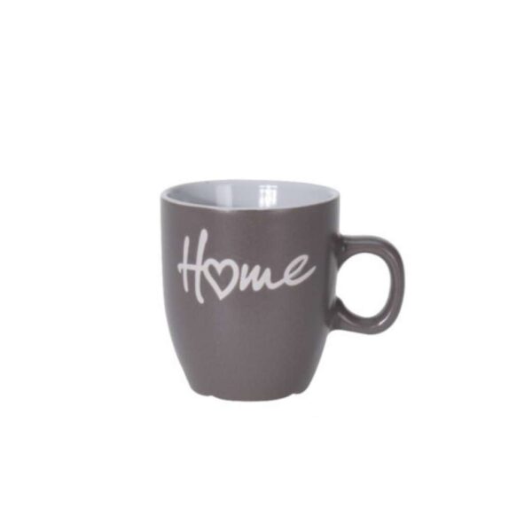 Kávés bögre szett 2 db, HOME felirattal, mokka, krém és sötétbarna színben – Excellent Houseware