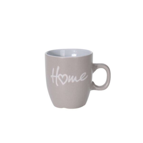 Kávés bögre szett 2 db, HOME felirattal, mokka, krém és sötétbarna színben – Excellent Houseware