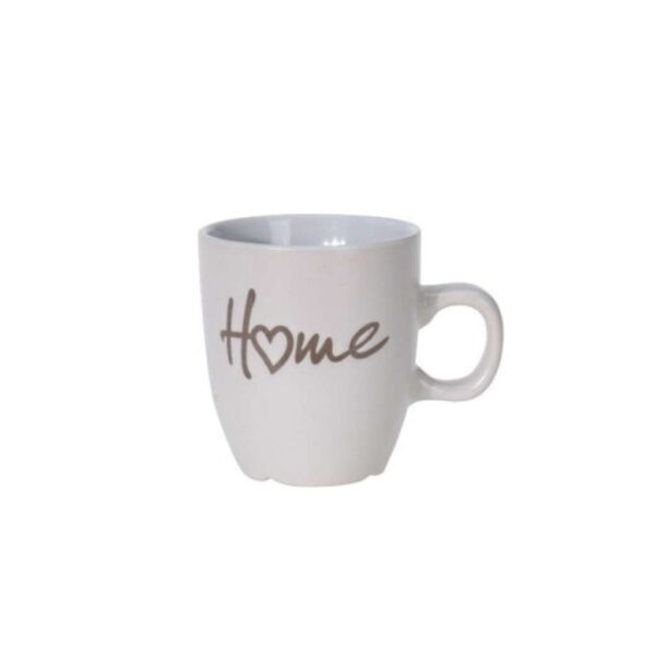 Kávés bögre szett 2 db, HOME felirattal, mokka, krém és sötétbarna színben – Excellent Houseware