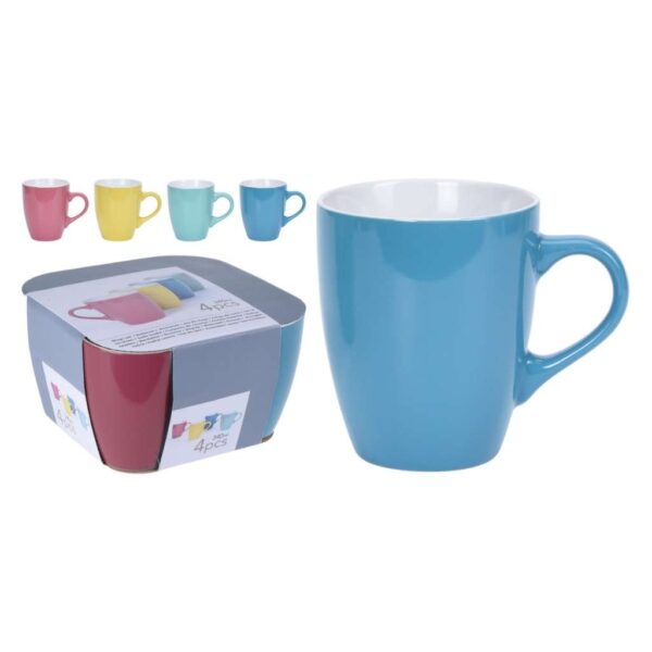 Kerámia bögre szett 4 db 340 ml élénk színek Excellent Houseware