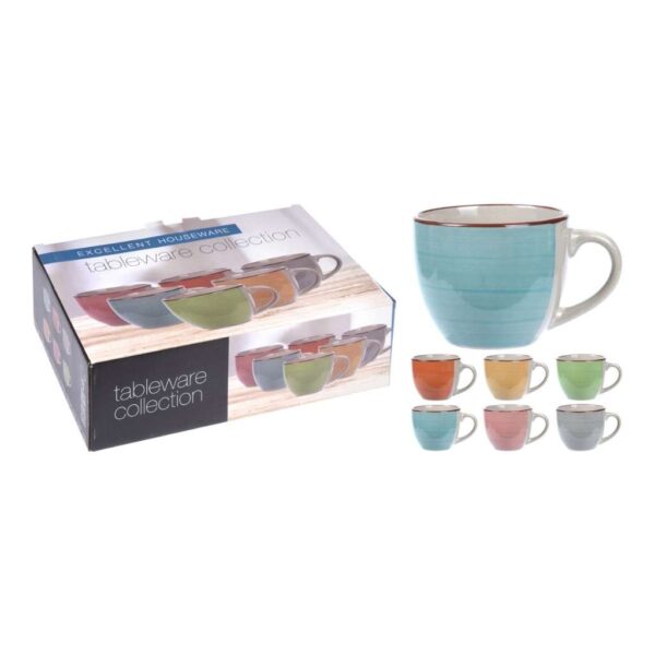 Kerámia bögre szett 90 ml színes 6 darabos Excellent Houseware