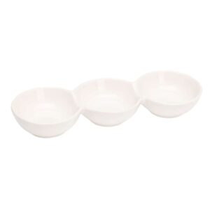 Fehér porcelán kínáló tál három rekesszel, Excellent Houseware