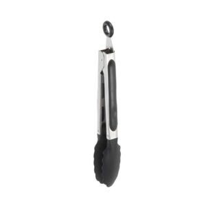 Konyhai csipesz fekete színben, szilikon nyéllel – 28 cm, Excellent Houseware