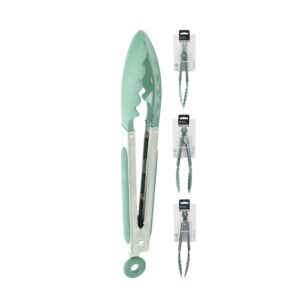 Konyhai szilikon csipesz menta és szürke színben, 28 cm – Excellent Houseware