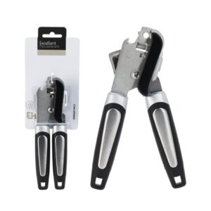 Konzervnyitó rozsdamentes acél fejjel, fekete – Excellent Houseware, 21×4,7 cm