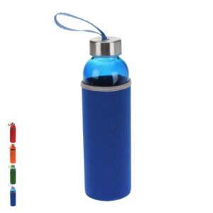 Kulacs üveg, 500 ml, textil huzattal, több színben, Excellent Houseware