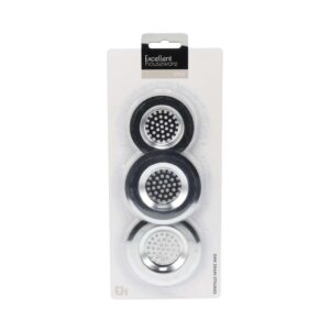Lefolyószűrő szett krómozott kivitelben, 3 darabos Excellent Houseware