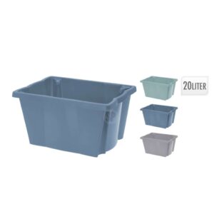 Pasztell színű műanyag tárolóláda, 20 literes, Excellent Houseware márka