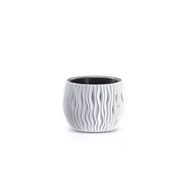 Virágcserép Sandy Bowl 2in1, 18 cm, fehér színben