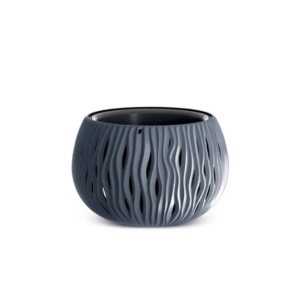 Virágcserép Sandy Bowl 2in1, 24 cm, antracit színben