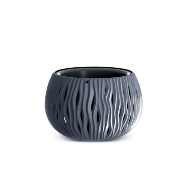 Virágcserép Sandy Bowl 2in1, 24 cm, antracit színben