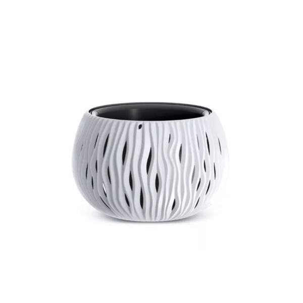 Virágcserép Sandy Bowl 2in1, 24 cm, fehér színben