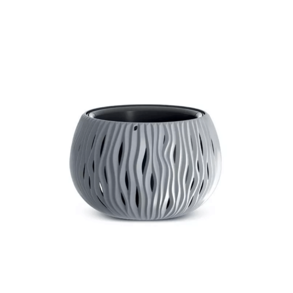 Virágcserép Sandy Bowl 2in1, 24 cm, szürke színben