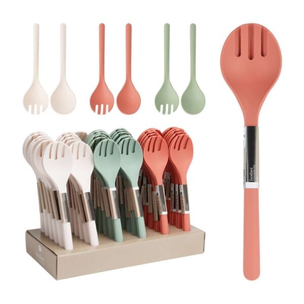 Salátakiszedő szett, 2 darabos, Excellent Houseware, többféle pasztell színben