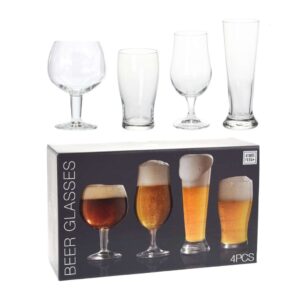 Söröspohár szett üvegből 4 darabos különböző formákkal Excellent Houseware
