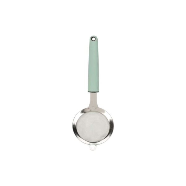 Konyhai szűrő rozsdamentes acél hálóval, pasztell zöld és szürke nyéllel – Excellent Houseware