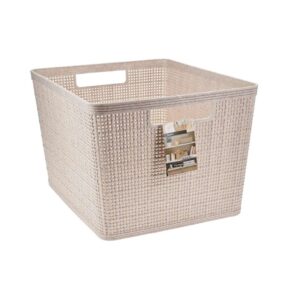 Nagy méretű bézs tárolókosár, 1 db, 35×29×22 cm – Storage Solutions