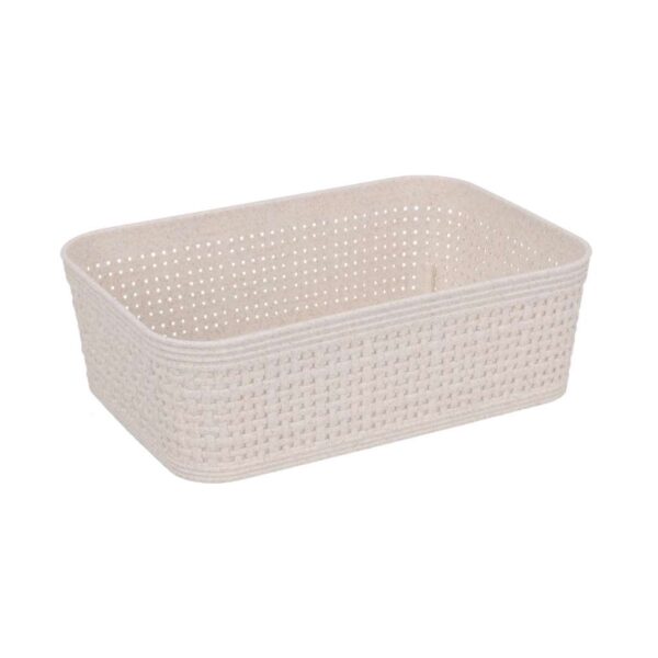 Bézs tárolókosár szett, 2 darabos, 19×13×6 cm – Storage Solutions