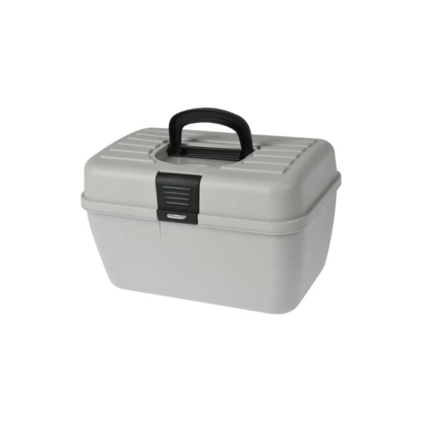 Műanyag tárolódoboz, fogantyús és zárható kialakítás, 3 rekesszel, három színben – Excellent Houseware