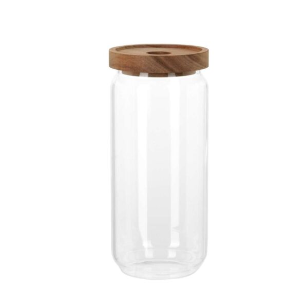 Tárolóedény üveg, fa tetővel 1300 ml Excellent Houseware