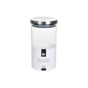 Üveg tárolóedény rozsdamentes acél tetővel 1000 ml Excellent Houseware