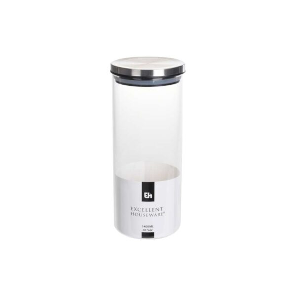 Üveg tárolóedény rozsdamentes acél tetővel 1400 ml Excellent Houseware
