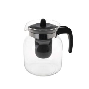 Teáskanna szűrővel üveg 1,5 liter fekete tetővel Excellent Houseware