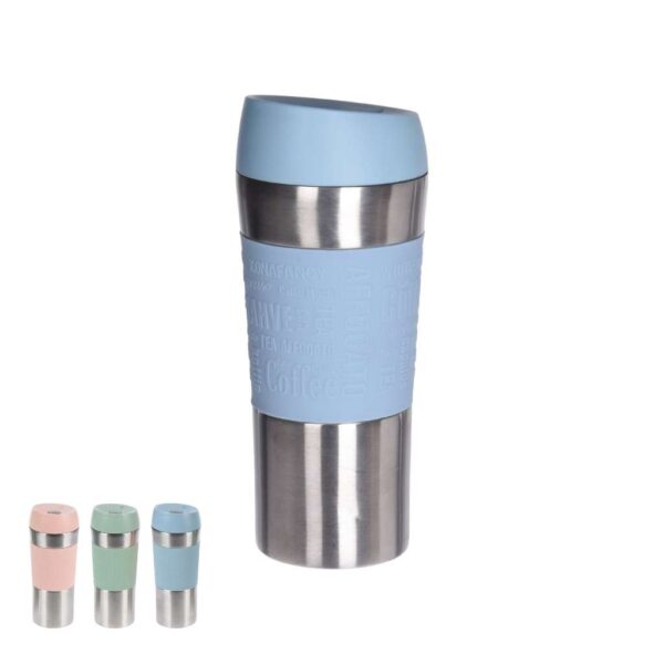 Rozsdamentes termosz utazóbögre pasztell színekben, 350 ml, Excellent Houseware