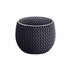 Virágcserép Splofy Bowl 2in1, 15 cm, antracit színben