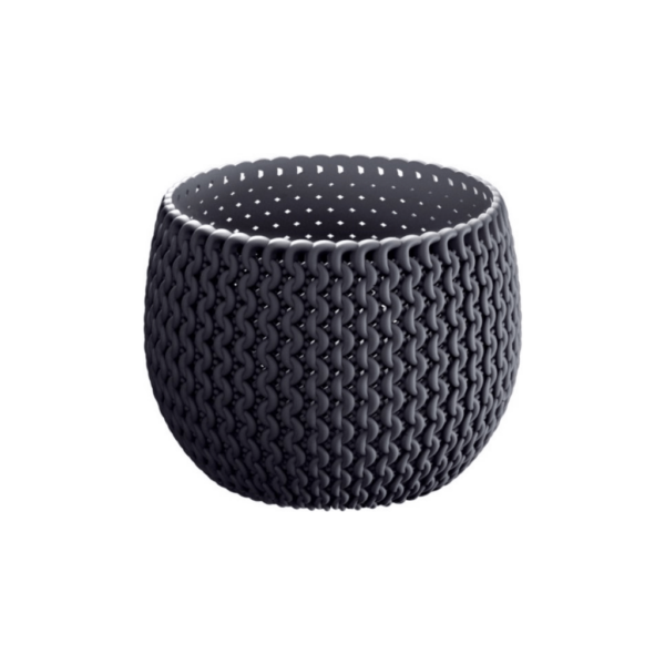 Virágcserép Splofy Bowl 2in1, 15 cm, antracit színben