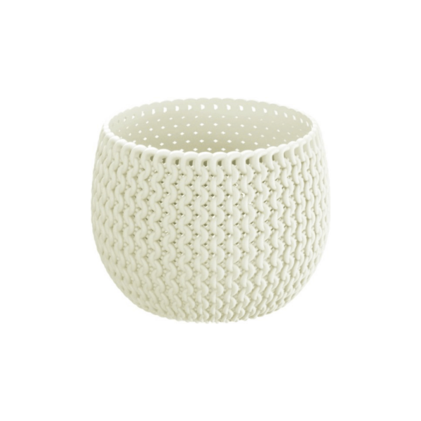 Virágcserép Splofy Bowl 2in1, 15 cm, krém színben