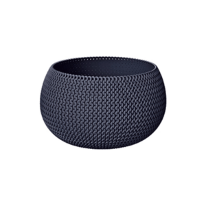 Virágcserép Splofy Bowl 2in1, 24 cm, antracit színben