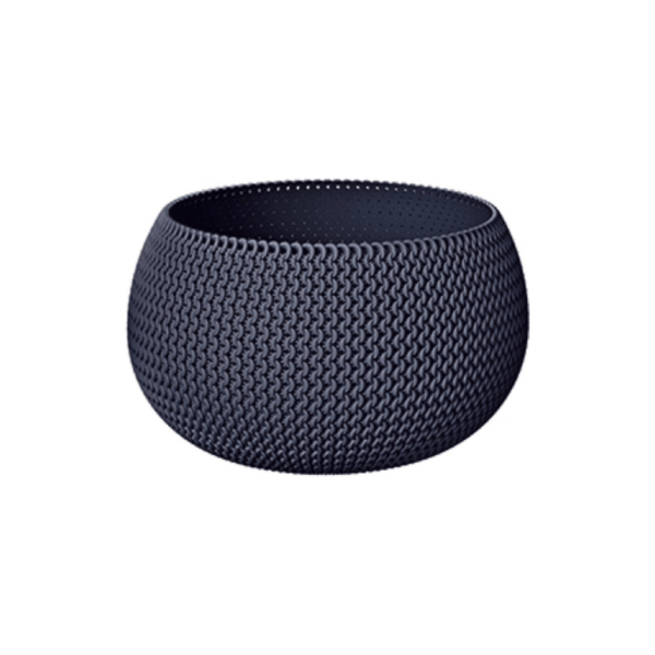 Virágcserép Splofy Bowl 2in1, 24 cm, antracit színben