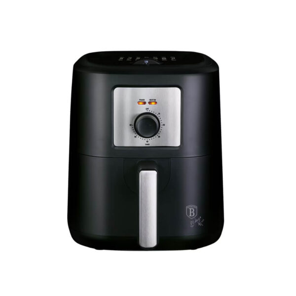 Berlinger Haus air fryer 4 liter – fekete-ezüst forrólevegős sütő, mechanikus időzítővel és hőfokszabályzóval