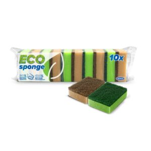 Mosogatószivacs karcmentes dörzsivel – BONUS ECO 10 db