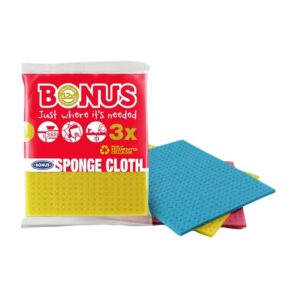 Bonus szivacskendő 3 darabos kiszerelés, lebomló anyagból