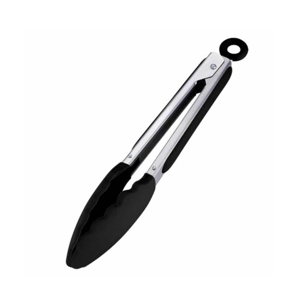 Berlinger Haus ételkiszedő csipesz – fekete szilikon és rozsdamentes acél kialakítás, 29 cm, Black Silver Collection