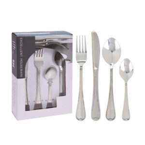 Evőeszköz készlet 16 darabos rozsdamentes acélból, Excellent Houseware, elegáns csomagolásban